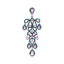 Подвеска из белого золота с аметистами