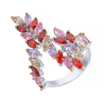 Кольцо из серебра с фианитом