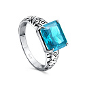 Кольцо из серебра с бриллиантом