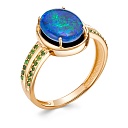Кольцо из красного золота с опалом