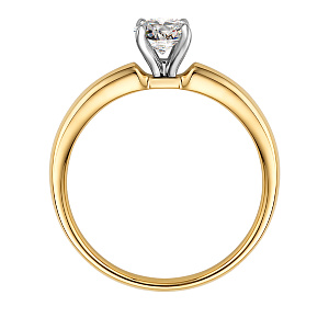 Кольцо из желтого золота с бриллиантом