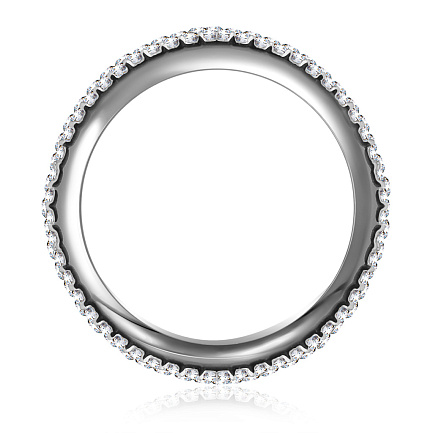 Кольцо из белого золота с бриллиантами