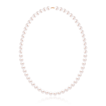 Бусы из красного золота с жемчугом