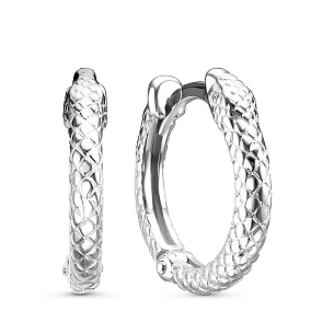 Серьги из серебра с фианитом