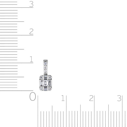 Подвеска из белого золота с бриллиантами