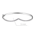 Браслет декоративный из серебра с фианитом