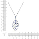 Подвеска из белого золота с сапфирами