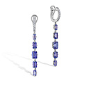 Серьги с английским замком из белого золота