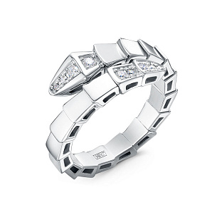 Кольцо из белого золота с бриллиантом