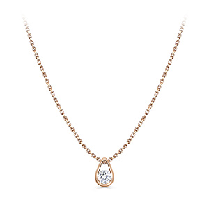 Колье из красного золота с бриллиантом