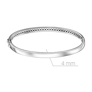 Браслет жесткий из серебра