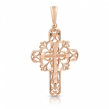 Крест из комбинированного золота