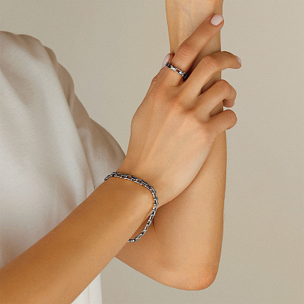 Браслет декоративный из серебра