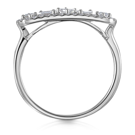 Кольцо из белого золота с бриллиантами