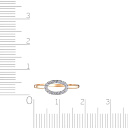 Кольцо из красного золота с фианитом