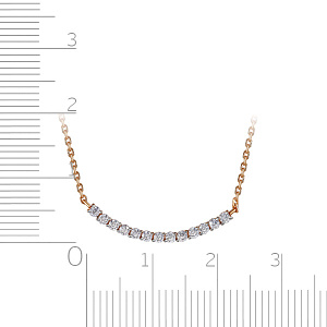 Колье из красного золота с фианитом
