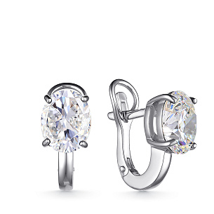 Серебряные серьги с горным хрусталем