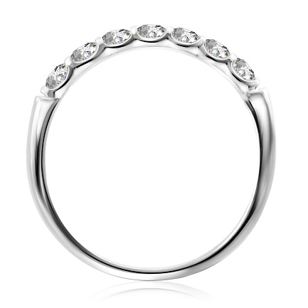 Кольцо из белого золота с бриллиантами