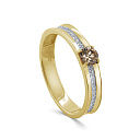 Кольцо из желтого золота с бриллиантами