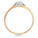 Кольцо из красного золота с фианитом