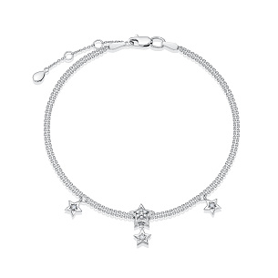 Браслет из белого золота с бриллиантом