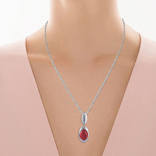 Подвеска из серебра с стеклом