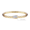 Браслет декоративный из желтого золота с фианитом