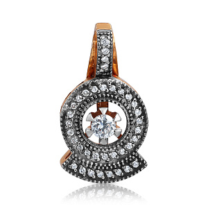 Подвеска из желтого золота с бриллиантами