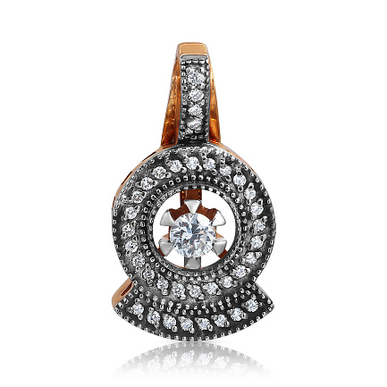 Подвеска из желтого золота с бриллиантами