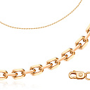 Цепь автомат из красного золота, плетение якорное