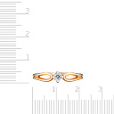 Кольцо помолвочное из красного золота с бриллиантом