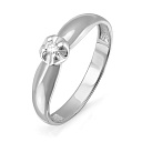 Кольцо из белого золота с бриллиантом