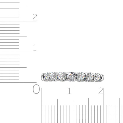 Кольцо из белого золота с бриллиантами