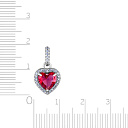 Подвеска из серебра с кварцем, фианитом