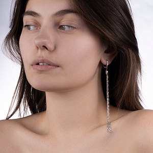 Серьги с английским замком из серебра