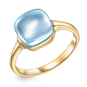 Кольцо из желтого золота с топазом