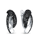 Серьги из белого золота с бриллиантами