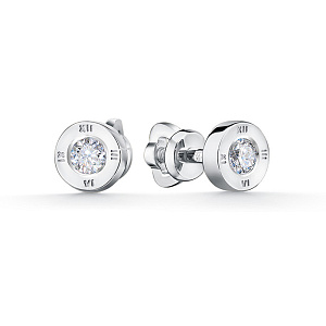 Серьги из белого золота с бриллиантами