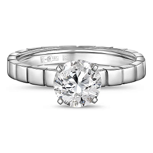 Кольцо из белого золота с бриллиантом