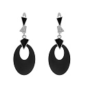 Серьги с английским замком из серебра с керамикой