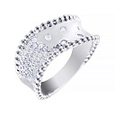 Кольцо из серебра с фианитом