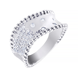 Кольцо из серебра с фианитом