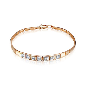 Браслет из красного золота с бриллиантами