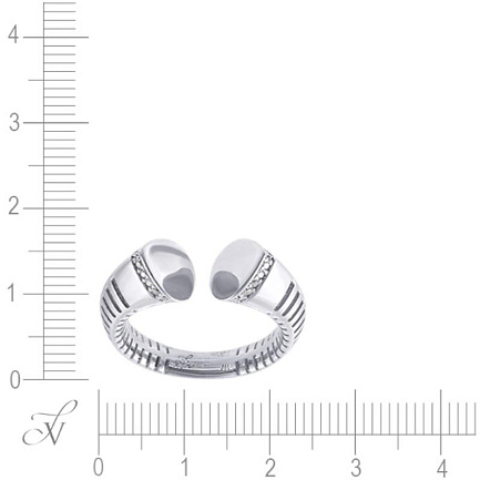 Кольцо из белого золота с бриллиантами