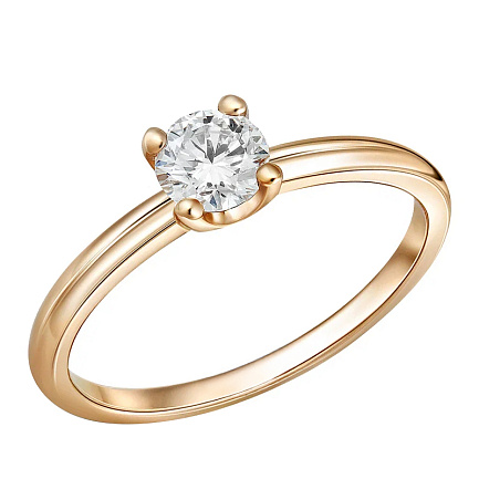 Кольцо из золота с бриллиантом