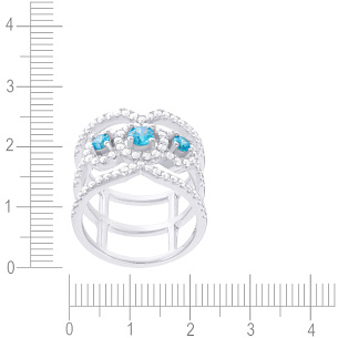 Кольцо из серебра с фианитом