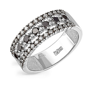 Кольцо из белого золота с бриллиантами