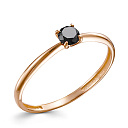 Кольцо из красного золота с бриллиантом