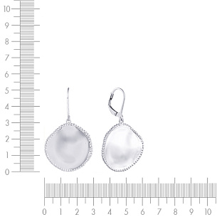 Серьги с французским замком из серебра