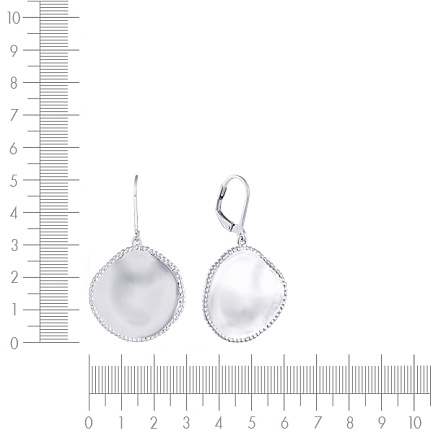 Серьги с французским замком из серебра